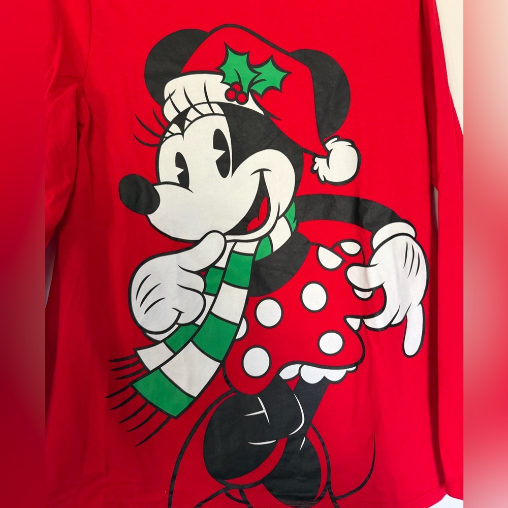 Disney Minnie Mouse Christmas Long Sleeve Tee - Picture 3 of 4